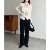 【CAPRICIEUX LE'MAGE】タイ付ラッフルTOPS | PAL GROUP OUTLET | 詳細画像4 