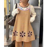 H Sボーダーフラワーカットキャミチュニック | PAL GROUP OUTLET | 詳細画像1 