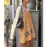 H Sボーダーフラワーカットキャミチュニック | PAL GROUP OUTLET | 詳細画像4 