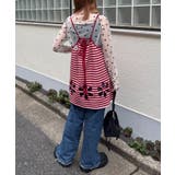 H Sボーダーフラワーカットキャミチュニック | PAL GROUP OUTLET | 詳細画像18 