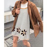 H Sボーダーフラワーカットキャミチュニック | PAL GROUP OUTLET | 詳細画像11 