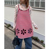 H Sボーダーフラワーカットキャミチュニック | PAL GROUP OUTLET | 詳細画像16 