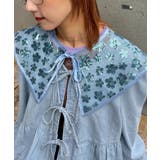 SAX BLUE | 【CIAOPANIC TYPY】H.Sスパンコール付け衿 | PAL GROUP OUTLET