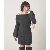 【mystic】[mline]オフショル ケーブルニットワンピース | PAL GROUP OUTLET | 詳細画像1 