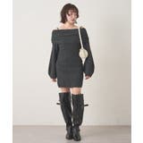 【mystic】[mline]オフショル ケーブルニットワンピース | PAL GROUP OUTLET | 詳細画像5 