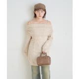 【mystic】[mline]オフショル ケーブルニットワンピース | PAL GROUP OUTLET | 詳細画像8 