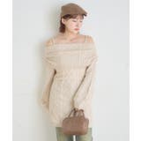 【mystic】[mline]オフショル ケーブルニットワンピース | PAL GROUP OUTLET | 詳細画像9 