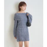 【mystic】[mline]オフショル ケーブルニットワンピース | PAL GROUP OUTLET | 詳細画像14 