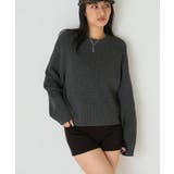 GRY | 【WHO'S WHO gallery】KOOKYN ワッフル編みクルーニット | PAL GROUP OUTLET