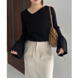 【CAPRICIEUX LE'MAGE】フレア袖アシメネックニット | PAL GROUP OUTLET | 詳細画像27 