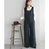 チャコールグレイ | 【Discoat】総針ニットサロペット | PAL GROUP OUTLET