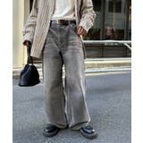 グレイ | 【Discoat】コールオーバーダイワイドパンツ | PAL GROUP OUTLET