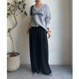 【DouDou】W ロゴシャギーニット | PAL GROUP OUTLET | 詳細画像1 