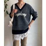 【DouDou】W ロゴシャギーニット | PAL GROUP OUTLET | 詳細画像15 