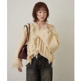 【mystic】[mline]フリンジＶニット | PAL GROUP OUTLET | 詳細画像2 