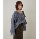 【mystic】[mline]フリンジＶニット | PAL GROUP OUTLET | 詳細画像31 