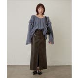 【mystic】[mline]フリンジＶニット | PAL GROUP OUTLET | 詳細画像33 