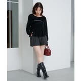 【Kastane】ロゴペプラムベロアトップス | PAL GROUP OUTLET | 詳細画像27 