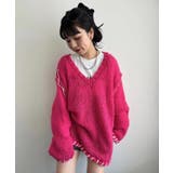 PINK | 【Kastane】ブラインドステッチニット | PAL GROUP OUTLET