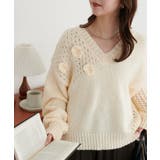 【Discoat】フラワーモチーフ付きプルオーバー | PAL GROUP OUTLET | 詳細画像5