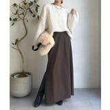 【DouDou】ヴィンテージフェイクレザーセミフレアスカート | PAL GROUP OUTLET | 詳細画像2