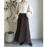 【DouDou】ヴィンテージフェイクレザーセミフレアスカート | PAL GROUP OUTLET | 詳細画像3