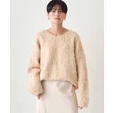 BE | 【earthy_】Vネックオーバーニット | PAL GROUP OUTLET
