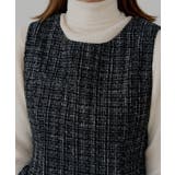 【Chico】ツイードサイドギャザーフレアミニOP | PAL GROUP OUTLET | 詳細画像15 