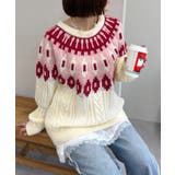 RED | 【w closet】ノルディックアランニット | PAL GROUP OUTLET