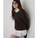 【RAY CASSIN】ケーブルルーズニット | PAL GROUP OUTLET | 詳細画像31 