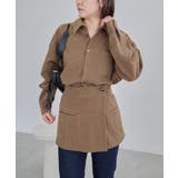 BROWN | 【CAPRICIEUX LE'MAGE】ラップレイヤードシャツ | PAL GROUP OUTLET