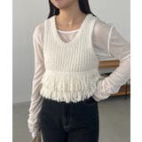 【CAPRICIEUX LE'MAGE】チュールヤーンベスト | PAL GROUP OUTLET | 詳細画像18 