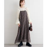 D BRN | 【Kastane】B シアーチェックワンピース | PAL GROUP OUTLET