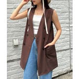 【CIAOPANIC TYPY】ノーカラーリネン混ジレ | PAL GROUP OUTLET | 詳細画像15 