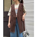 【CIAOPANIC TYPY】ノーカラーリネン混ジレ | PAL GROUP OUTLET | 詳細画像18 