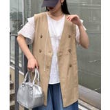 【CIAOPANIC TYPY】ノーカラーリネン混ジレ | PAL GROUP OUTLET | 詳細画像31 