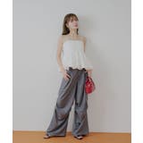 【Chico】紐取り外しペプラムドッキングベアトップ | PAL GROUP OUTLET | 詳細画像2 