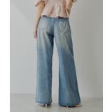 OD BLE | 【Chico】ハートプリントタックワイドデニムPT | PAL GROUP OUTLET