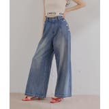 【Chico】ボタンデザインハイウエストワイドデニム | PAL GROUP OUTLET | 詳細画像10 