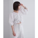 【mystic】シアーチェックシャーリングブラウス | PAL GROUP OUTLET | 詳細画像2 