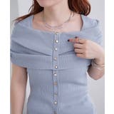 【mystic】オフショルデザイン半袖ニット | PAL GROUP OUTLET | 詳細画像12 