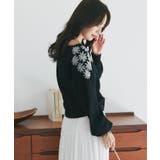 【La boutique BonBon】お花刺繍クロップドKN | PAL GROUP OUTLET | 詳細画像3 