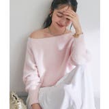 【La boutique BonBon】ヘアリーウールCA混オフショルKN | PAL GROUP OUTLET | 詳細画像1 