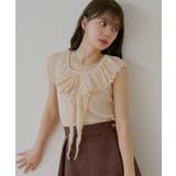 PNK | 【Chico】レースドロップノースリリブT | PAL GROUP OUTLET