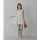 【Chico】肩リボンコットンレースフリルキャミOP | PAL GROUP OUTLET | 詳細画像12