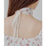 【Chico】チョーカー付きフラワープリントギャザートップス | PAL GROUP OUTLET | 詳細画像34