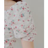 【Chico】チョーカー付きフラワープリントギャザートップス | PAL GROUP OUTLET | 詳細画像36