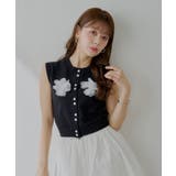 【Chico】フラワーモチーフノースリベスト | PAL GROUP OUTLET | 詳細画像8 