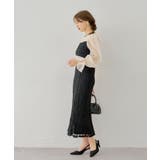 【Chico】配色シースルータイトロングドレス | PAL GROUP OUTLET | 詳細画像16 