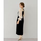 【Chico】配色シースルータイトロングドレス | PAL GROUP OUTLET | 詳細画像4 